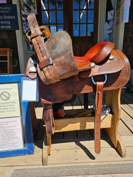 ON TRIAL 16" Crates Dan Roeser Working Cowhorse Saddle
