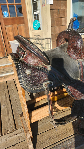 14.5" Tammy Fischer by Circle Y Treeless Barrel Saddle
