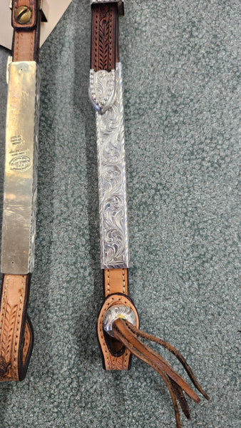 Blue Ribbon double ear Western show bridle