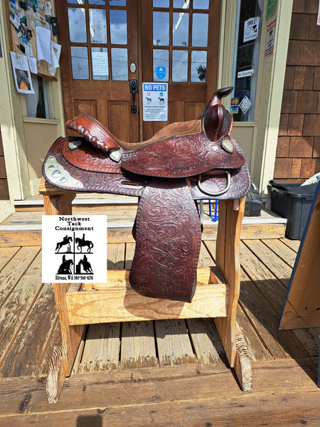 15.5" Vintage Hereford Tex Tan Western Saddle