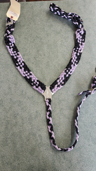 Custom Muletape Breastcollar - Purple & Black