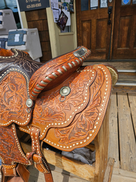 15" Vintage Hereford Tex Tan Western Equitation Saddle