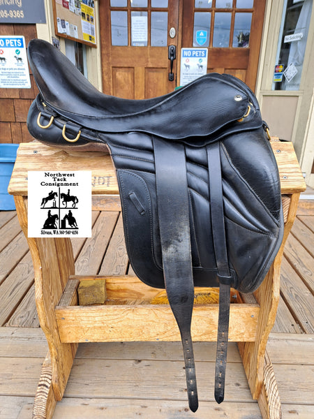 17.5" Black Country Equinox Monoflap Dressage Saddle