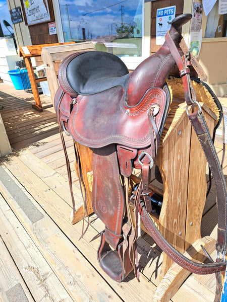 15" Circle Y Omaha Flex2 Western Trail Saddle