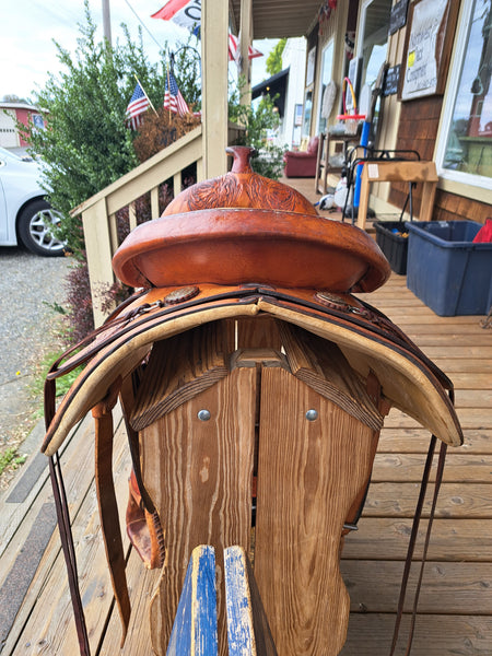 16" Hereford Tex Tan Flex Tree Trail Saddle Western Saddle