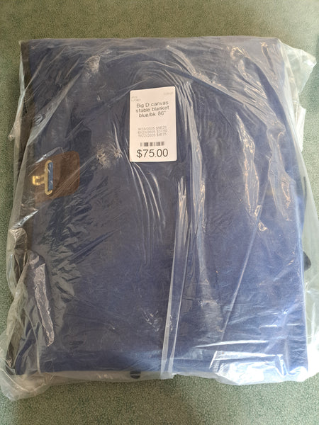 New 86" Big D Canvas Stable Blanket
