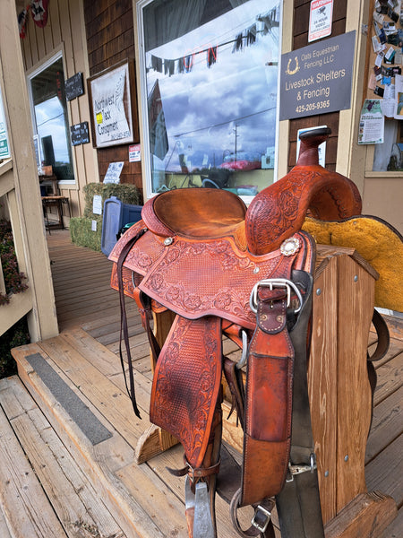 ON TRIAL 16.5" Caliente Saddleshop Ranch Cutter Saddle