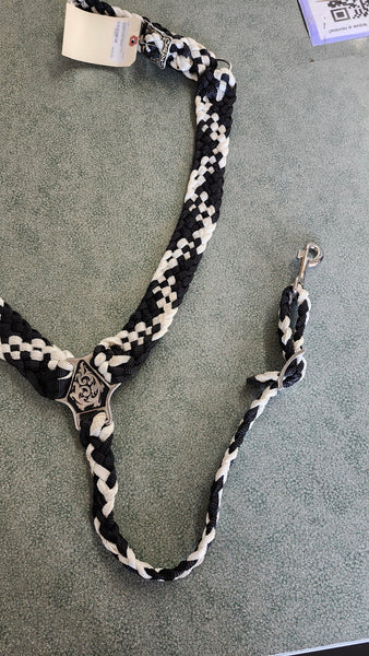 Custom Muletape Breastcollar - White & Black