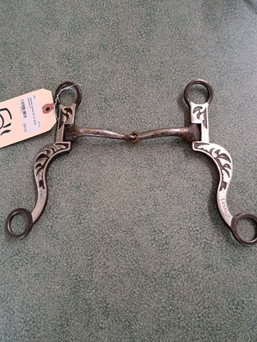 Western shanked bit with silver accents