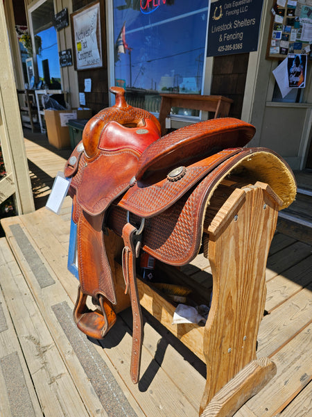 ON TRIAL 16" Crates Dan Roeser Working Cowhorse Saddle