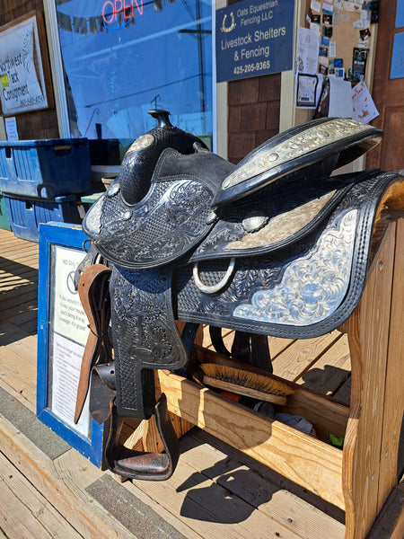 14" Silver Royal Challenger Western Show Saddle