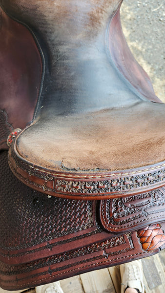 ON TRIAL 16" Jim Taylor Larry Trocha Cowhorse Saddle