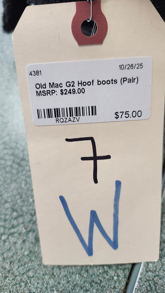 Size 7 Old Mac G2 Hoof Boot