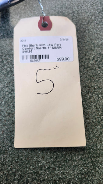 5" Myler Flat Shank With Low Port Comfort Snaffle