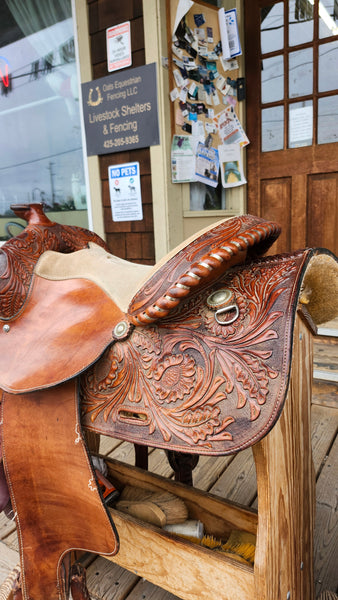 16" Bar M Carson River Reining Saddle