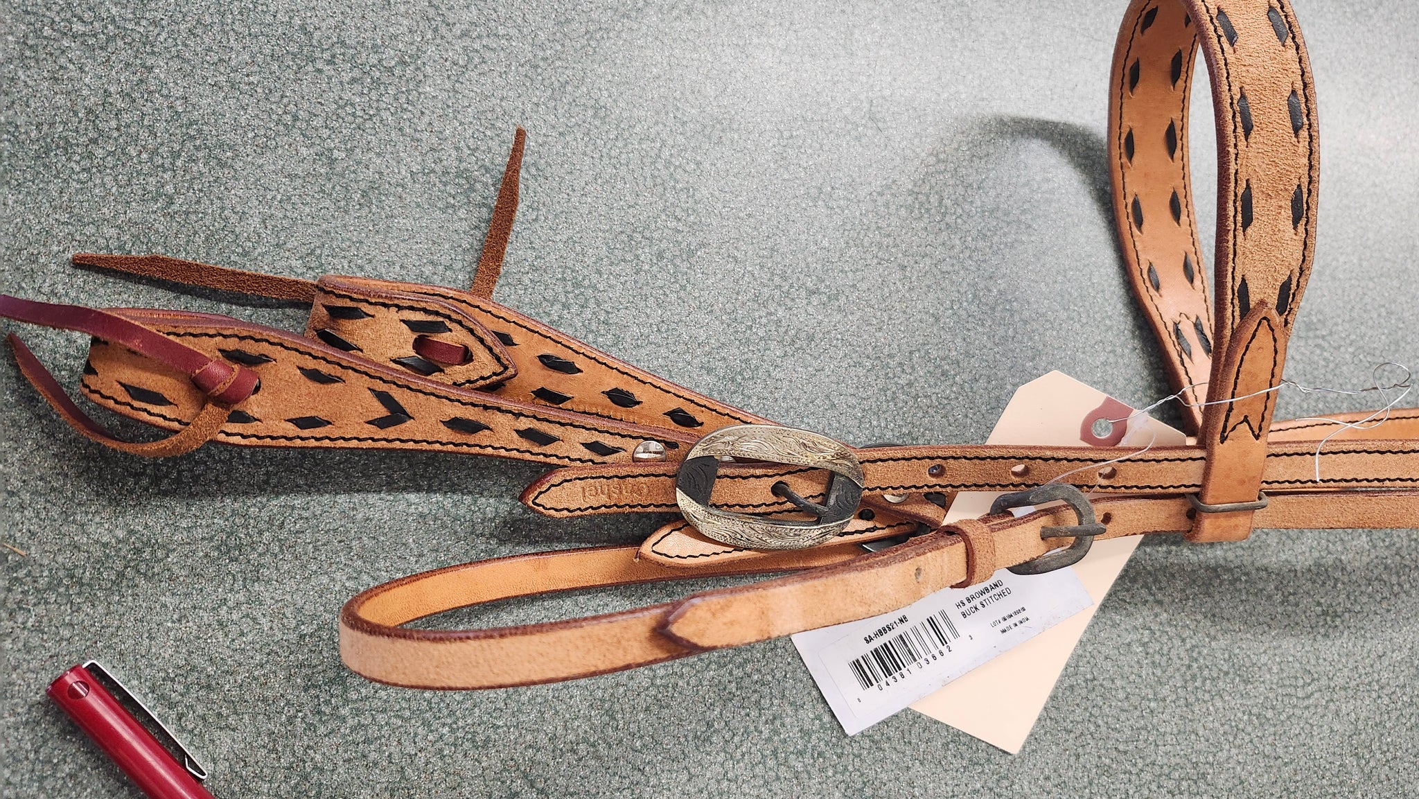 NEW Cashel Buckstitch Roughout Leather Headstall