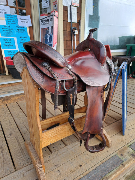 16" Diamond H Western Saddle