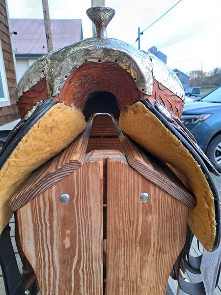 14" Tough 1 Silver Royal Extreme Silver Show Saddle