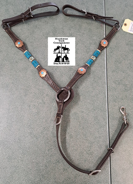 Circle Y Turquoise Roundup Breast Collar