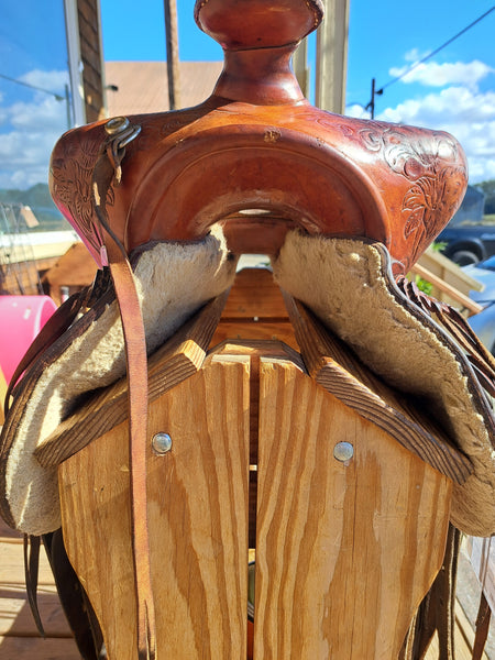 15" Vintage TexTan Western Saddle