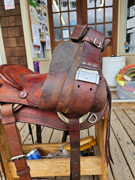 14.5" Colorado Saddlery Western Saddle (damaged fleece)
