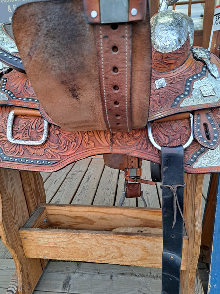 14" Tough 1 Silver Royal Extreme Silver Show Saddle