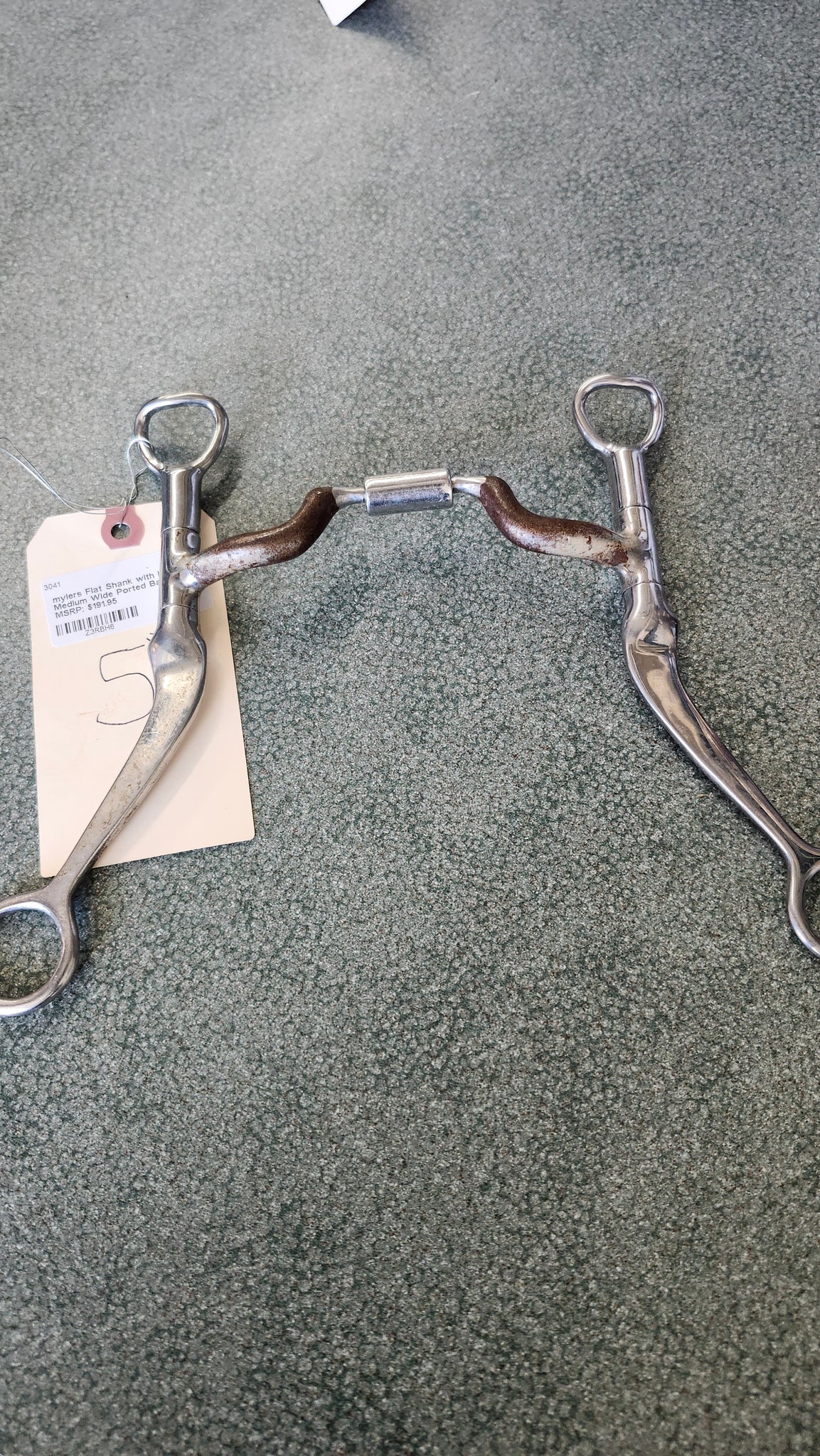 5" Myler Flat Shank With Low Port Medium wide Ported Barrel