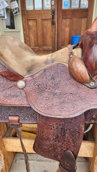 14.5" Crates Mustang Western Equitaiton Show Saddle