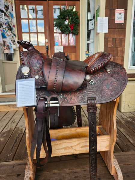 16" Vintage Broken Horn Western Equitation Show Saddle