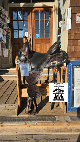 14.5" Tammy Fischer by Circle Y Treeless Barrel Saddle