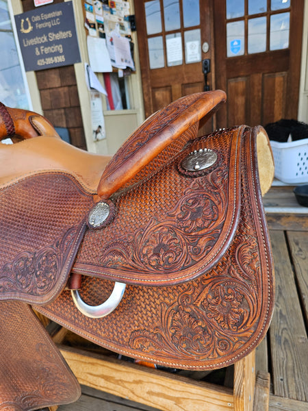 16.5" Bob's Custom Saddles Jordan Larson Reining Saddle