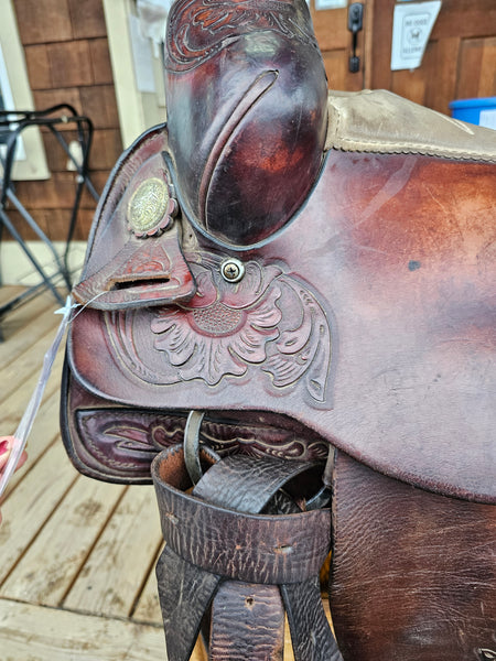 15.5" Hereford Tex Tan Roping Saddle