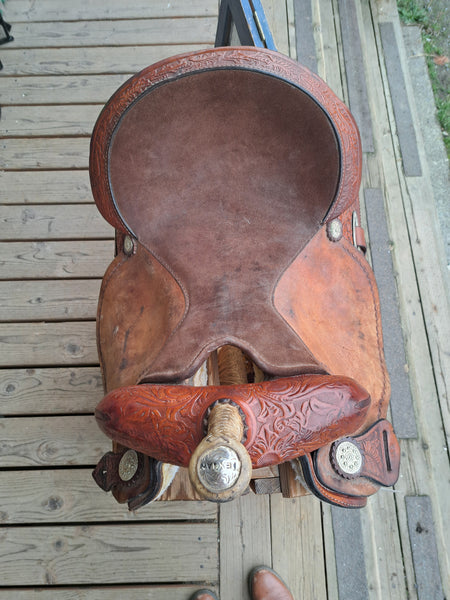 15" Hereford Tex Tan Barrel Racing Saddle