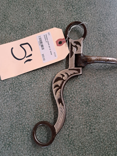 Western shanked bit with silver accents