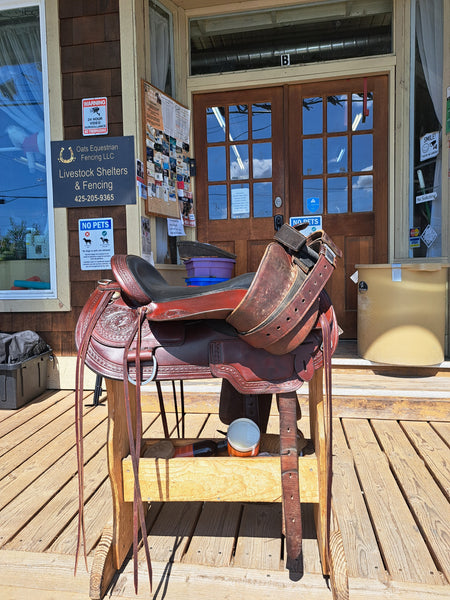 17" Circle Y Basket Flower Trail Saddle