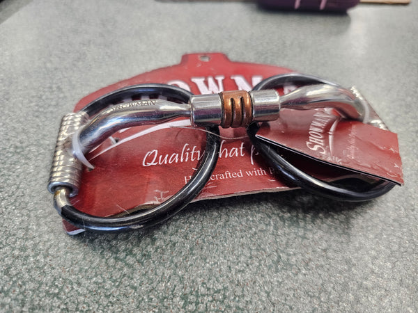 New Showman Stainless Steel D-Ring bit with Silver dot accents