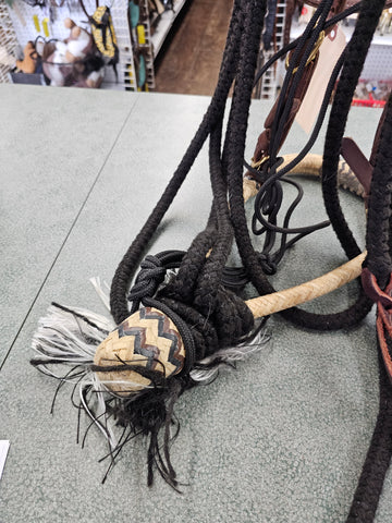 Bosal with headstall and mecate reins