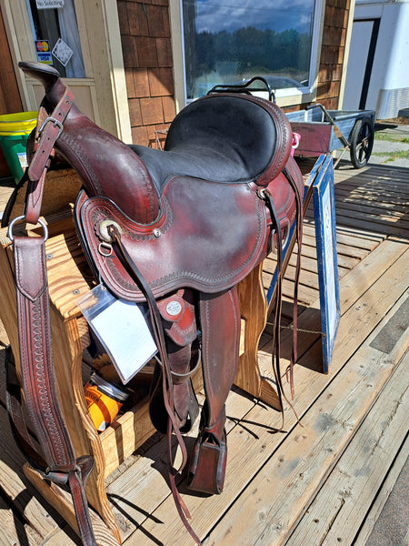 15" Circle Y Omaha Flex2 Western Trail Saddle