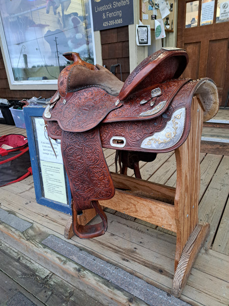 15" Vintage Circle Y Barrel Saddle