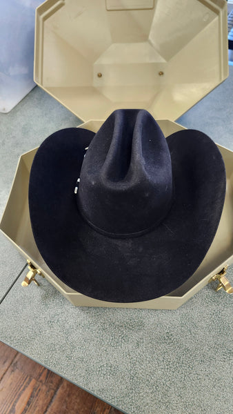 Custom Felt Hat 20X - Black, 6 7/8