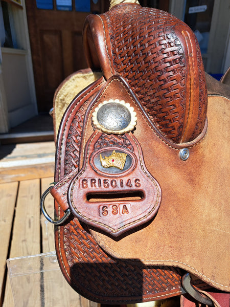 14" About the Horse Black Rhino Barrel Saddle