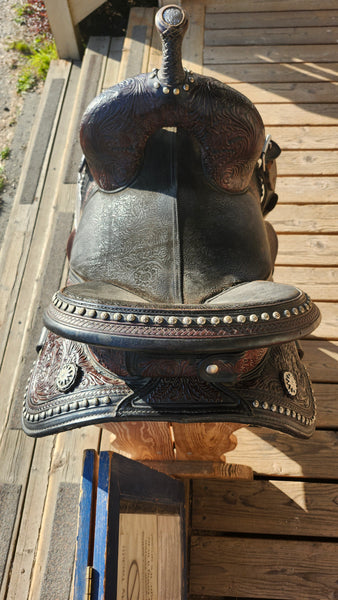 14.5" Tammy Fischer by Circle Y Treeless Barrel Saddle