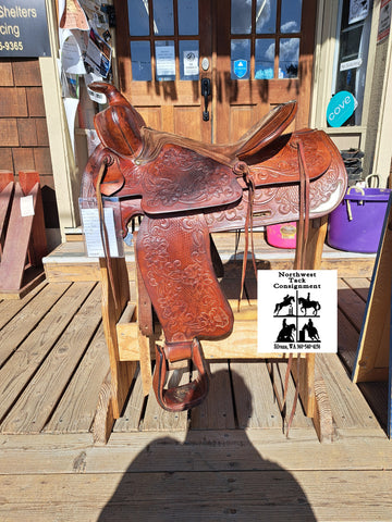 15" Vintage TexTan Western Saddle