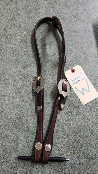 Single Ear Silver Western Show Bridle