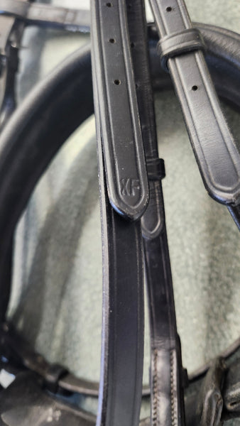 X-Full Solo Equine Dressage Bridle With Crystal Brow