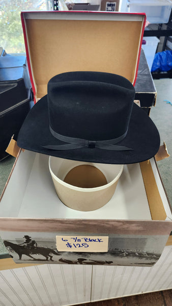 Stallion by Stetson Hat - Black, 6 7/8