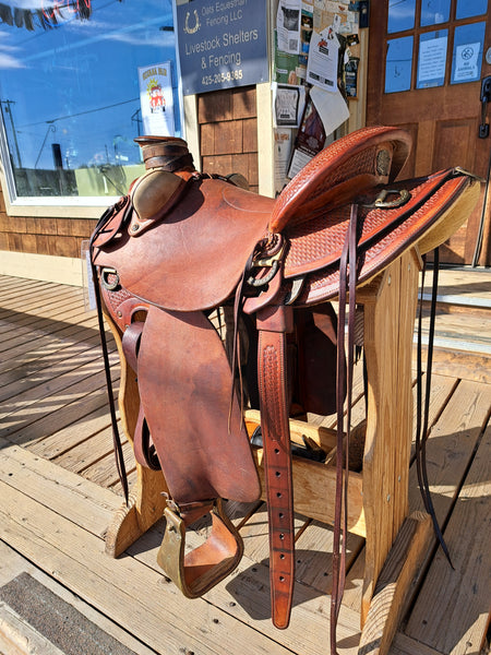 16" Watt Bros Wade Ranch Roper Saddle