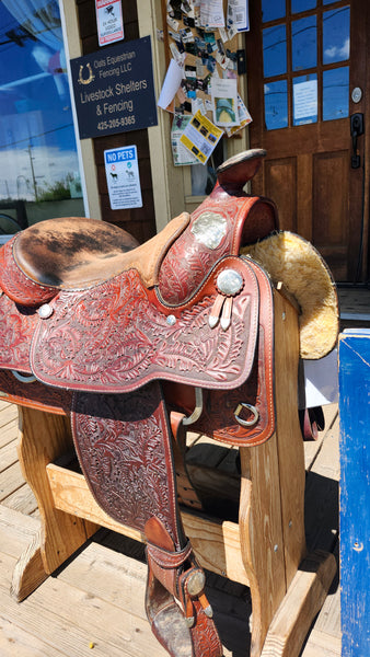15.5" Hereford Tex Tan Western Equitation Show Saddle