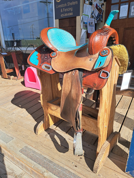 15" Double T Barrel Saddle