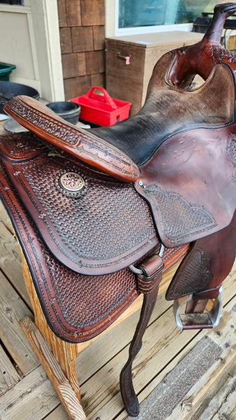 ON TRIAL 16" Jim Taylor Larry Trocha Cowhorse Saddle